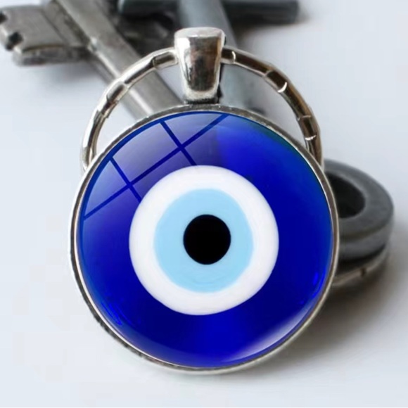 Amazing Blue Evil Eye Keychain - Negative Energy Protection NWT - Picture 2 of 5